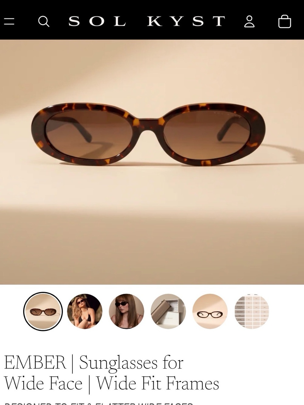 Sol Kyst Wide Fit Tortoiseshell Polarized Sunglasses - Brown Lenses
